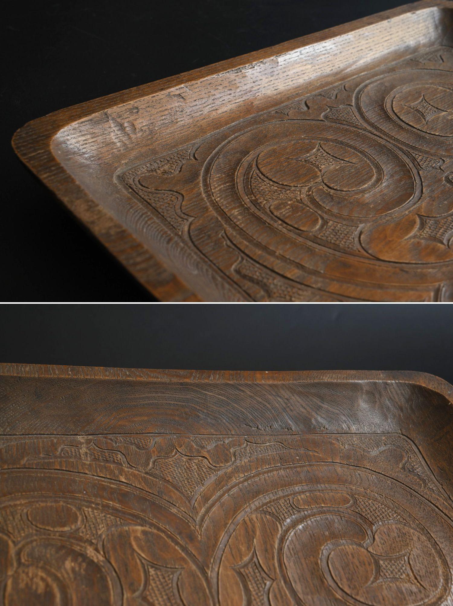 Ancien plateau japonais en bois de Hokkaido Ainu / début du 20e siècle/MINGEI en vente 4