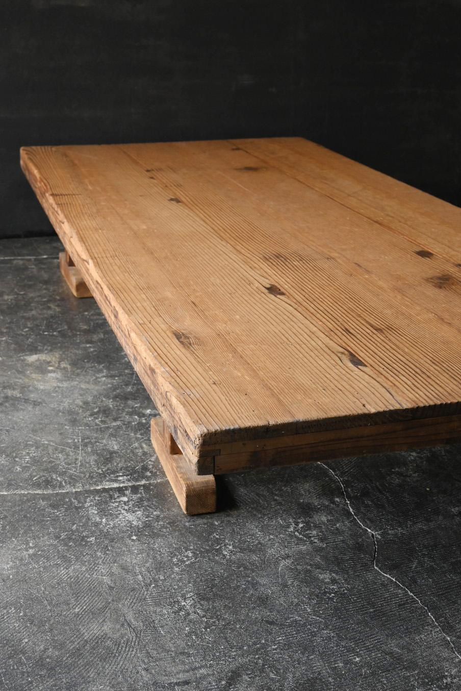 Antique Japanese wooden large low table / 1900-1920 / sofa table In Good Condition In Sammu-shi, Chiba