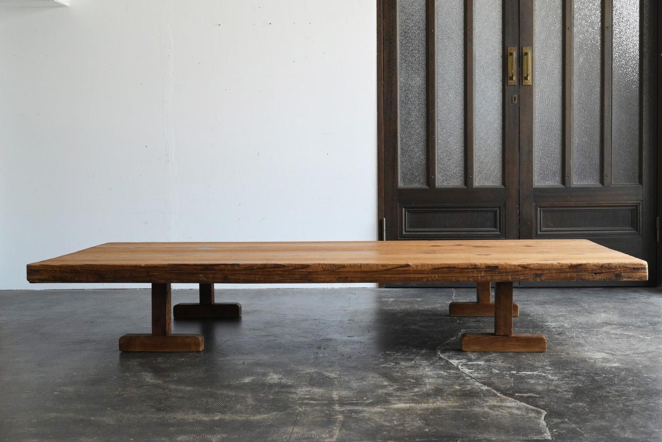 Antique Japanese wooden large low table / 1900-1920 / sofa table 2