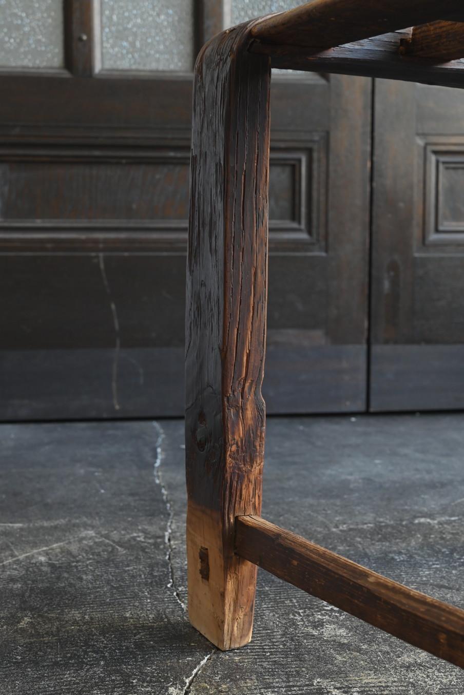 Antica sedia giapponese in legno a traliccio / 1868-1920 / Sgabello semplice e rustico in vendita 4