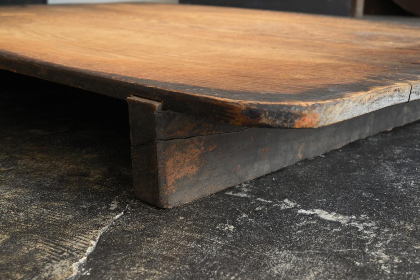 Antique Japanese wooden low table/1868-1920/Wabi-sabi table 5