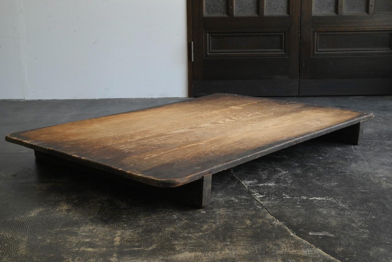 Antique Japanese wooden low table/1868-1920/Wabi-sabi table 1