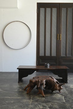 Ancienne table basse japonaise à tiroirs en bois de zelkova / 1868-1920