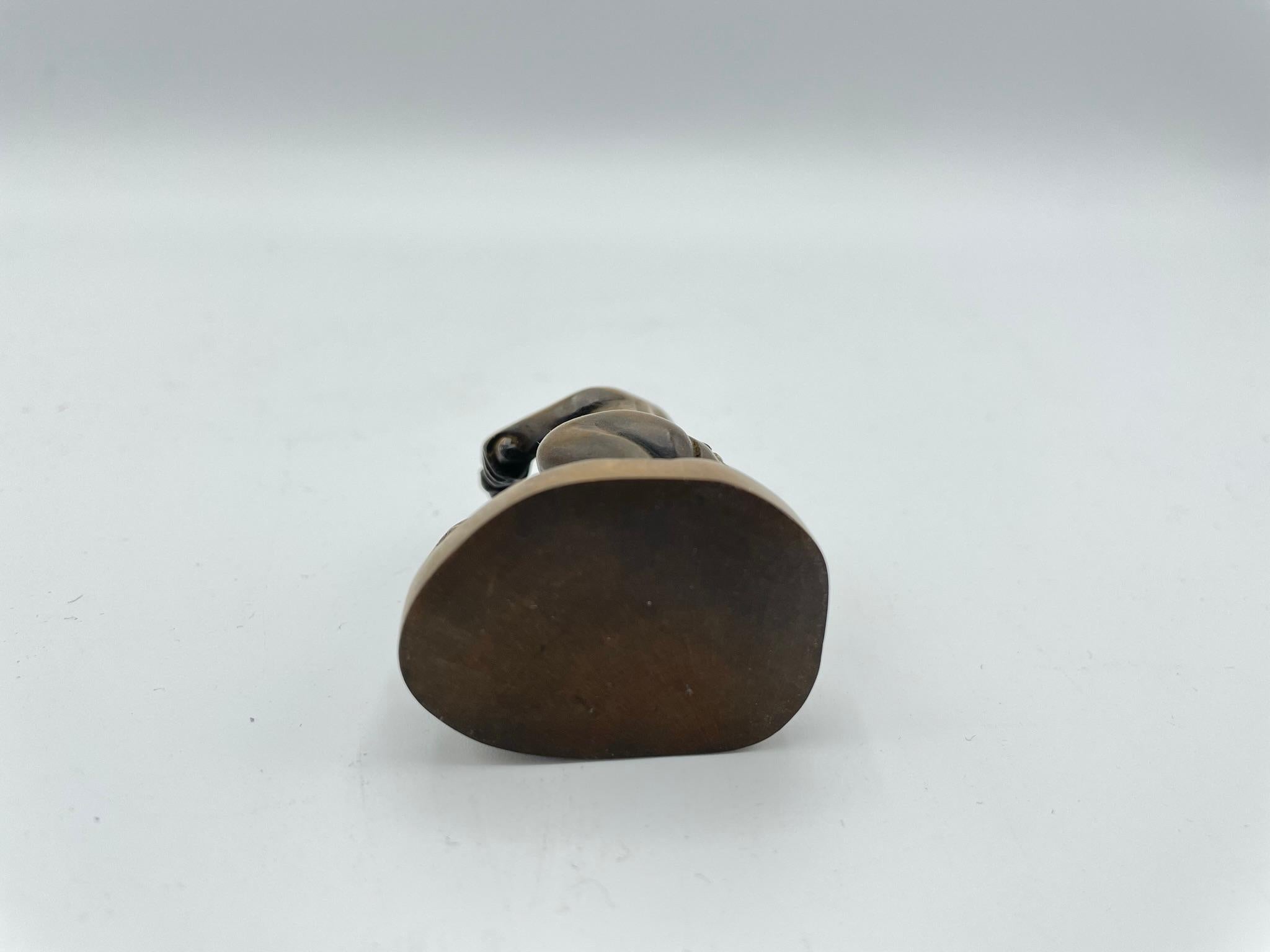 Antique Japanese Wooden Netsuke 'Frog' Edo Era 1800s 1