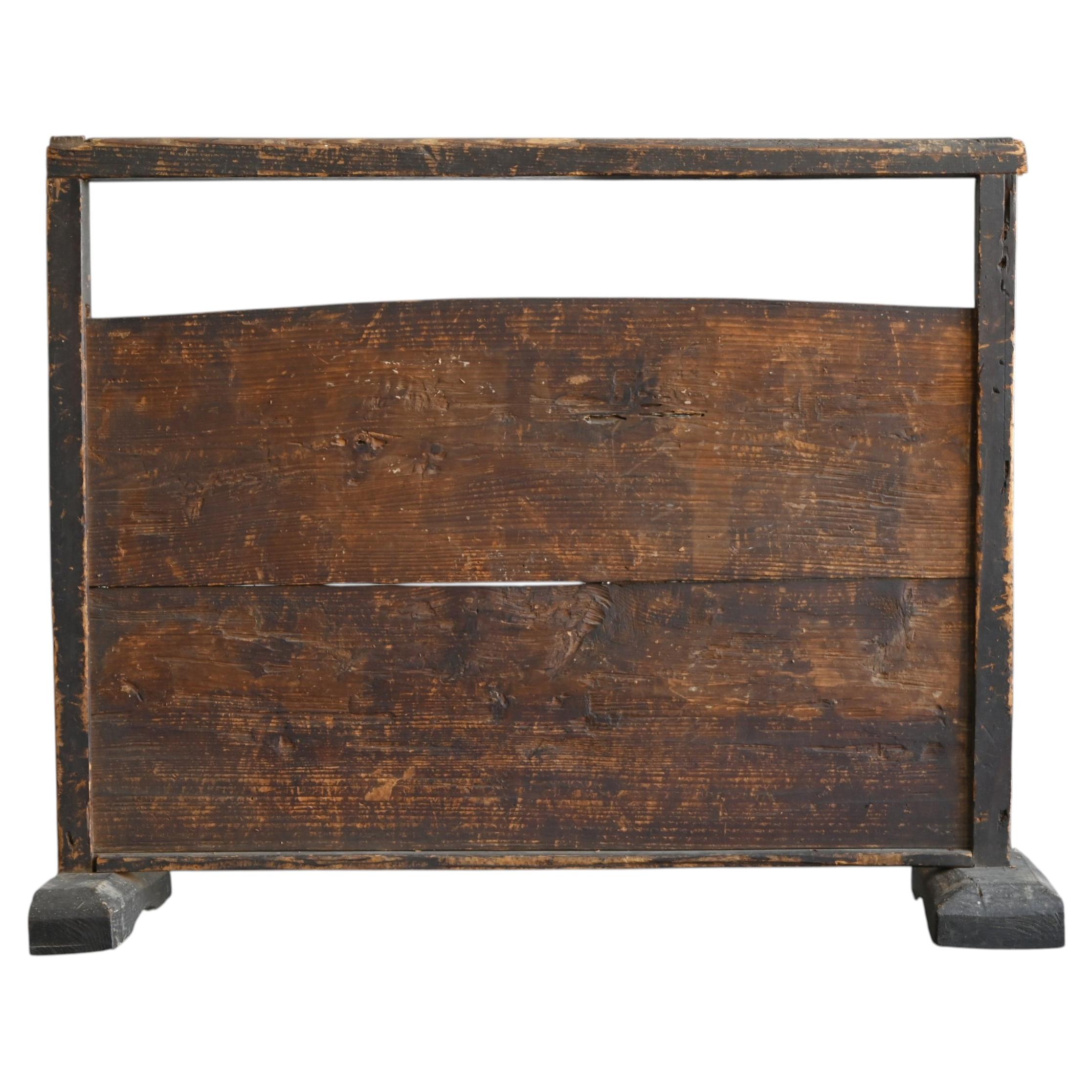 Antique Japanese wooden partition / 19th-early 20th century / Wabi-sabi style