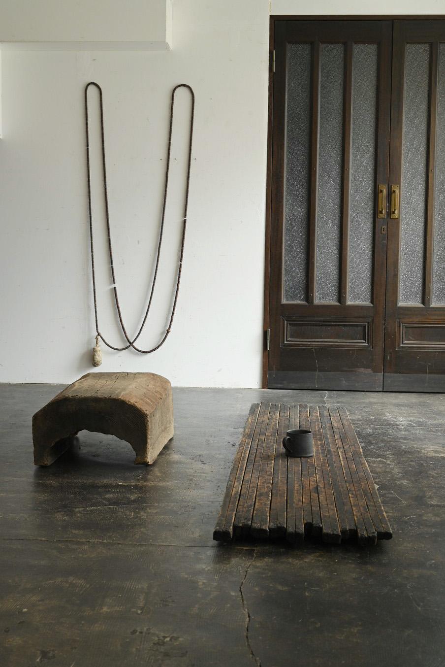 Antike japanische Gebetsperlen aus Holz / Wandbehang / 1800er Jahre im Angebot 9