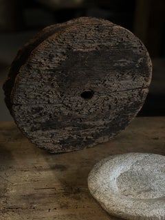 Antique Japanese Wooden Pulley - 1800s