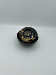 Antique Japanese Wooden Soup-Bowl with Wajima-Nuri, Japanese Lacquerware 1930s