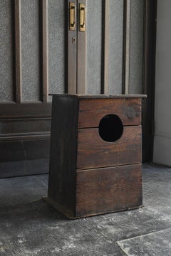 Antique Japanese wooden stool