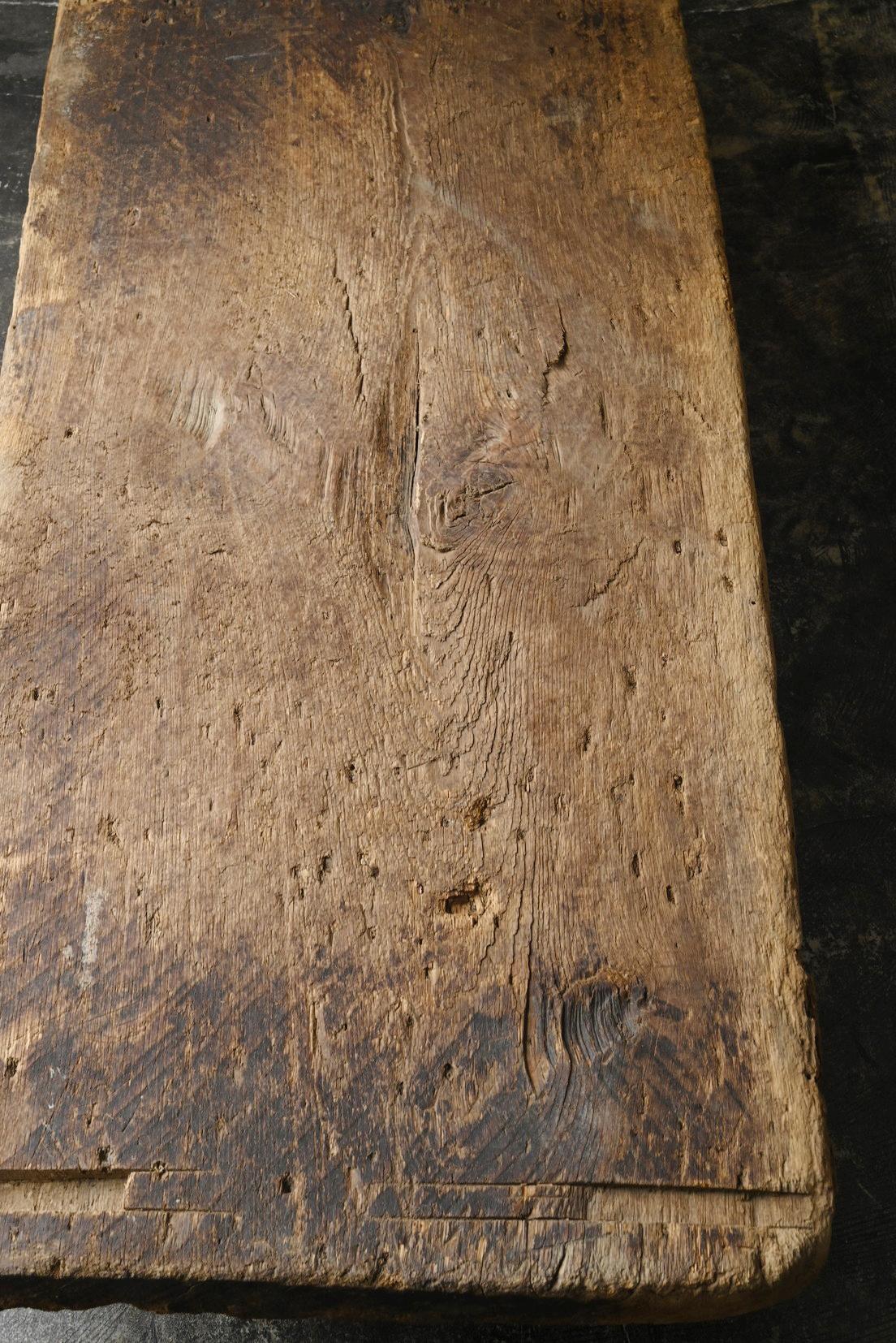 Ancienne table basse japonaise wabi-sabi en bois / 1868-1920 / table de canapé Bon état - En vente à Sammu-shi, Chiba