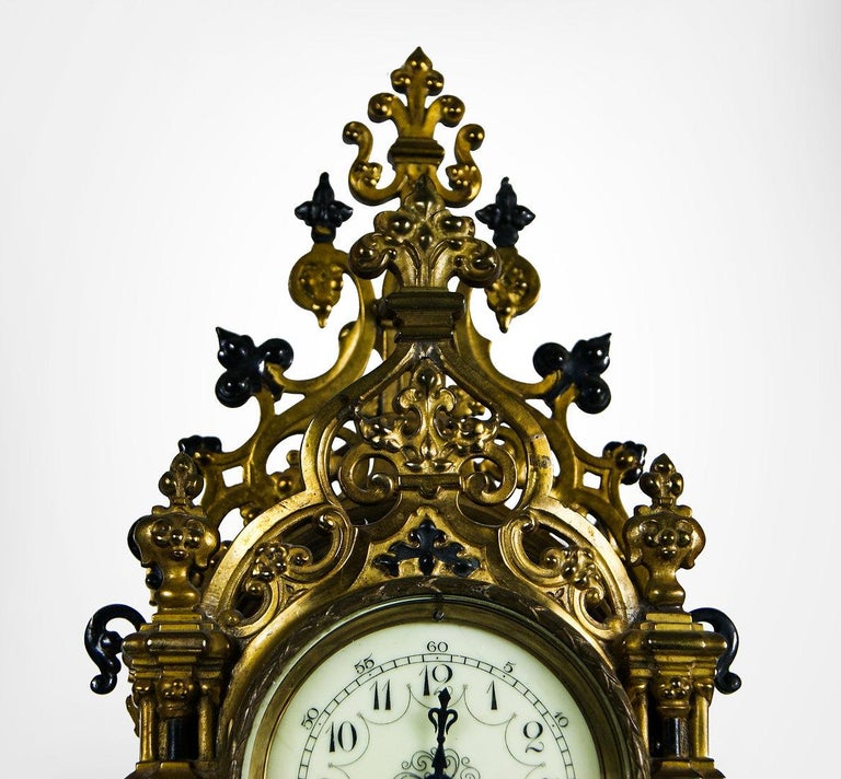 19th Century Antique Japy Frere Mantle Clock and Garnitures Set, circa 1870s For Sale