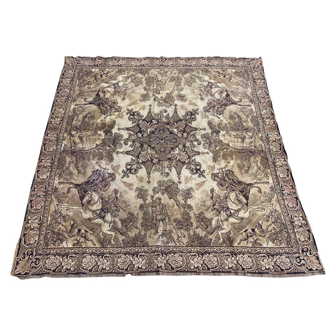 Antique Jaquar Tapestry Tablecloth