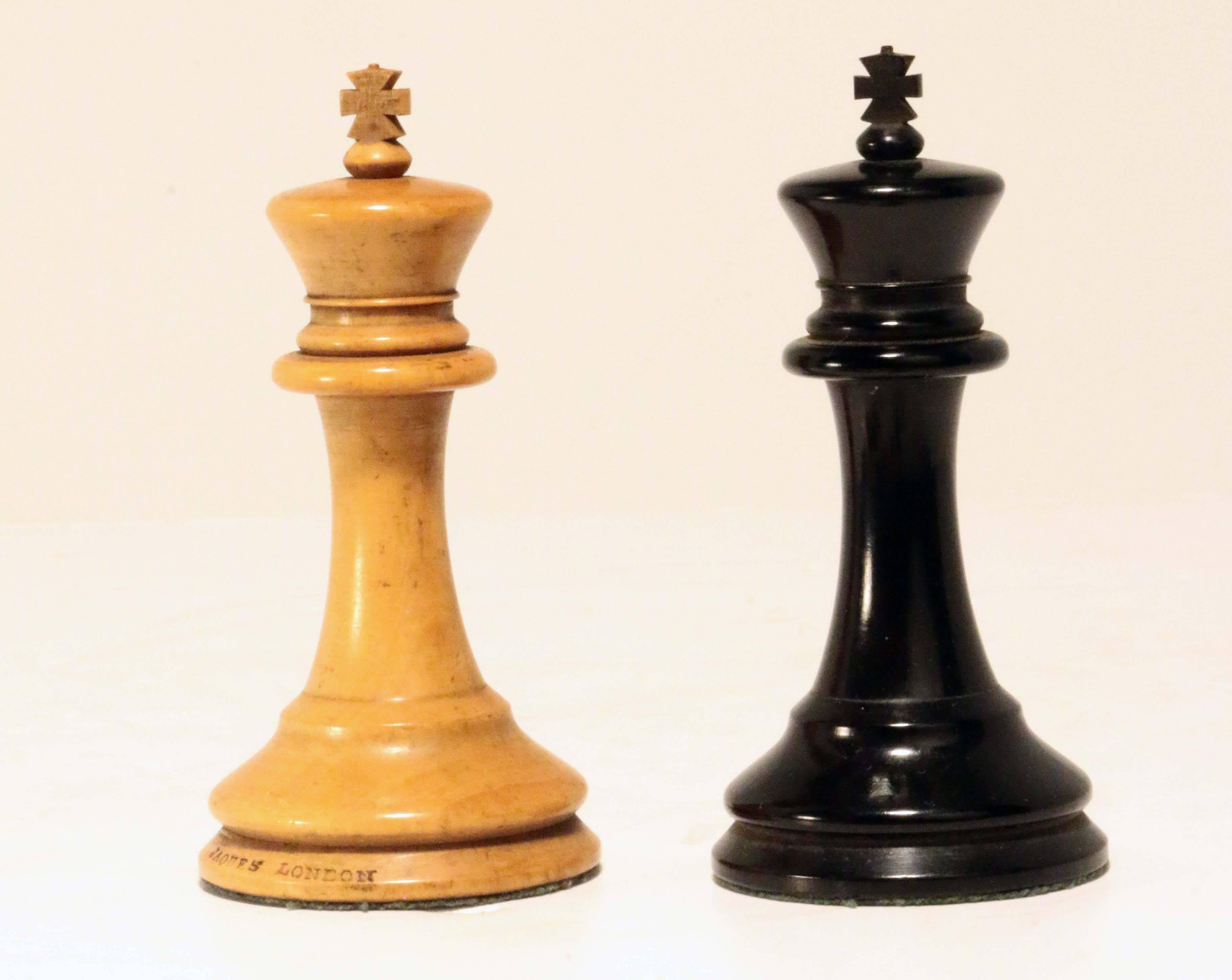 English Antique Jaques Staunton Chess Set