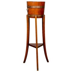 Antique Jardiniere, Arts & Crafts, Coopered Barrel on Stand, Lister, circa 1900