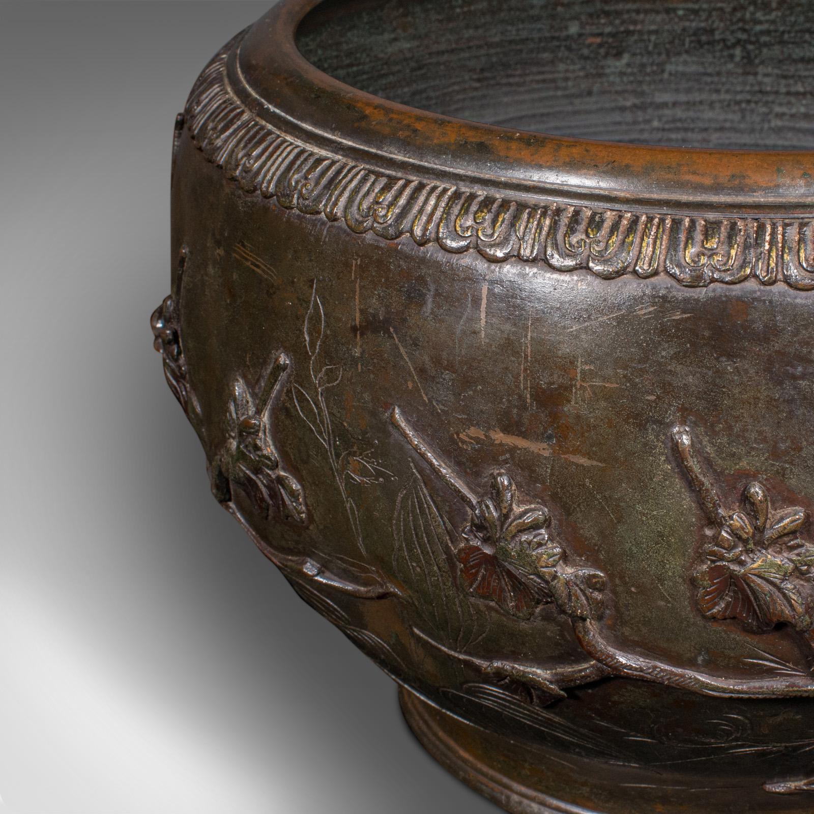 Bol jardinière japonais ancien, bronze, jardinière décorative, Edo, victorienne en vente 5