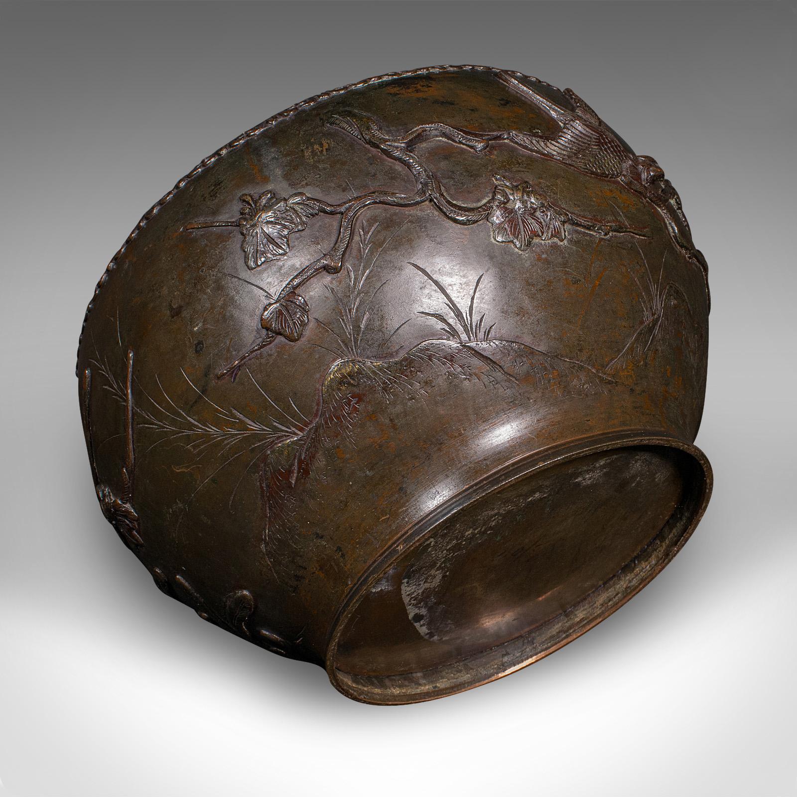Bol jardinière japonais ancien, bronze, jardinière décorative, Edo, victorienne en vente 1