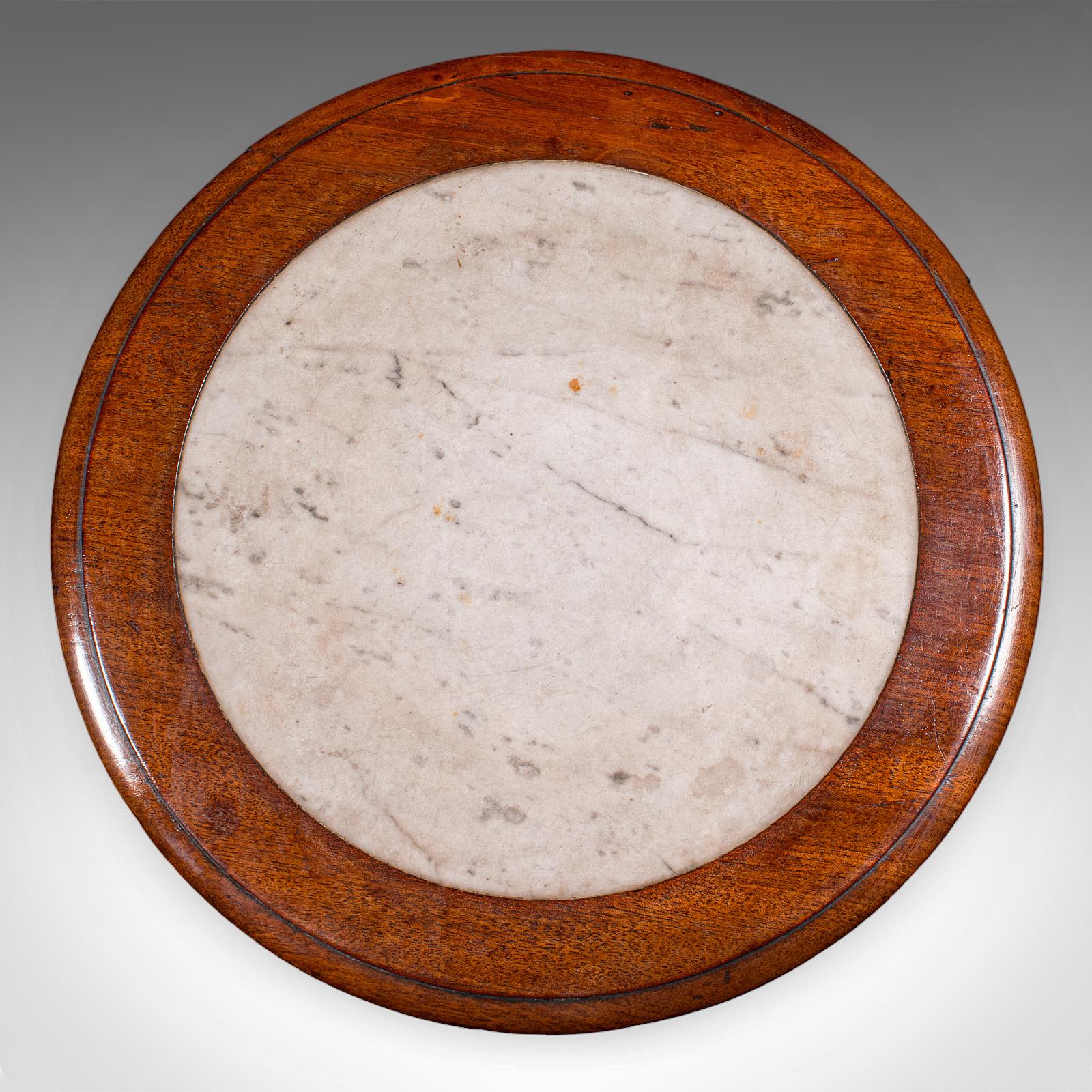 Jardinière ancienne, anglaise, noyer, marbre, table à plantes, William IV en vente 1