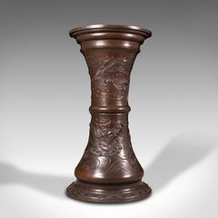 Antique Jardiniere Stand, Japanese, Bronze, Plant, Side Table, Edo Period, 1850