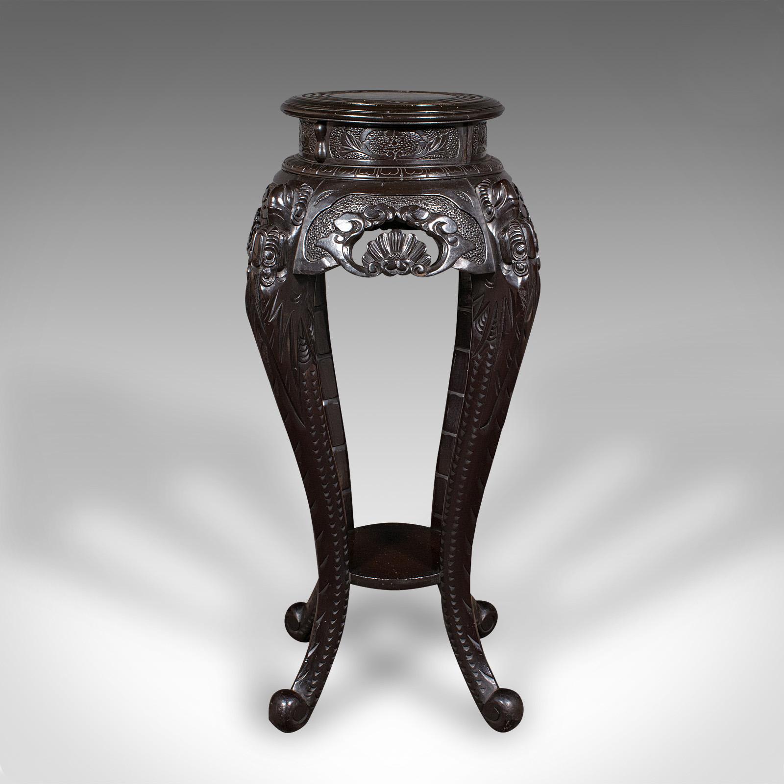Mesa Jardinera Antigua, Japonesa, Ebonizada, Mesa Jardinera Pórtico, Victoriana Japonés en venta