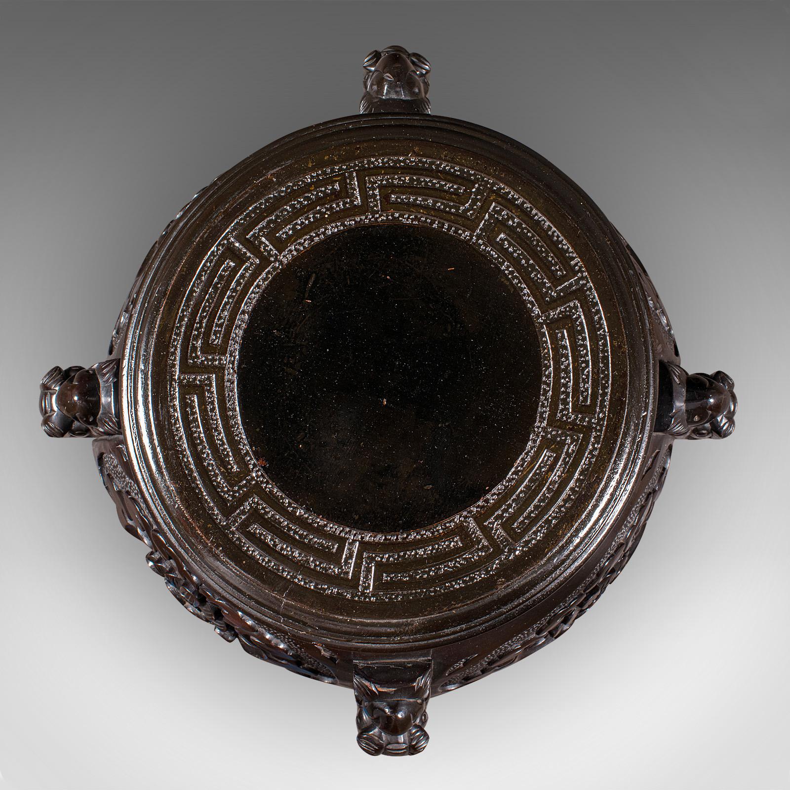 Mesa Jardinera Antigua, Japonesa, Ebonizada, Mesa Jardinera Pórtico, Victoriana Caoba en venta