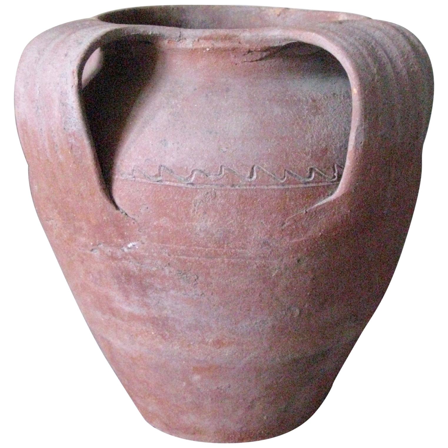 Pair of Antique Jars, Pots, Vase, 19th Century, Spain, Terracotta Spanish Jars For Sale 1