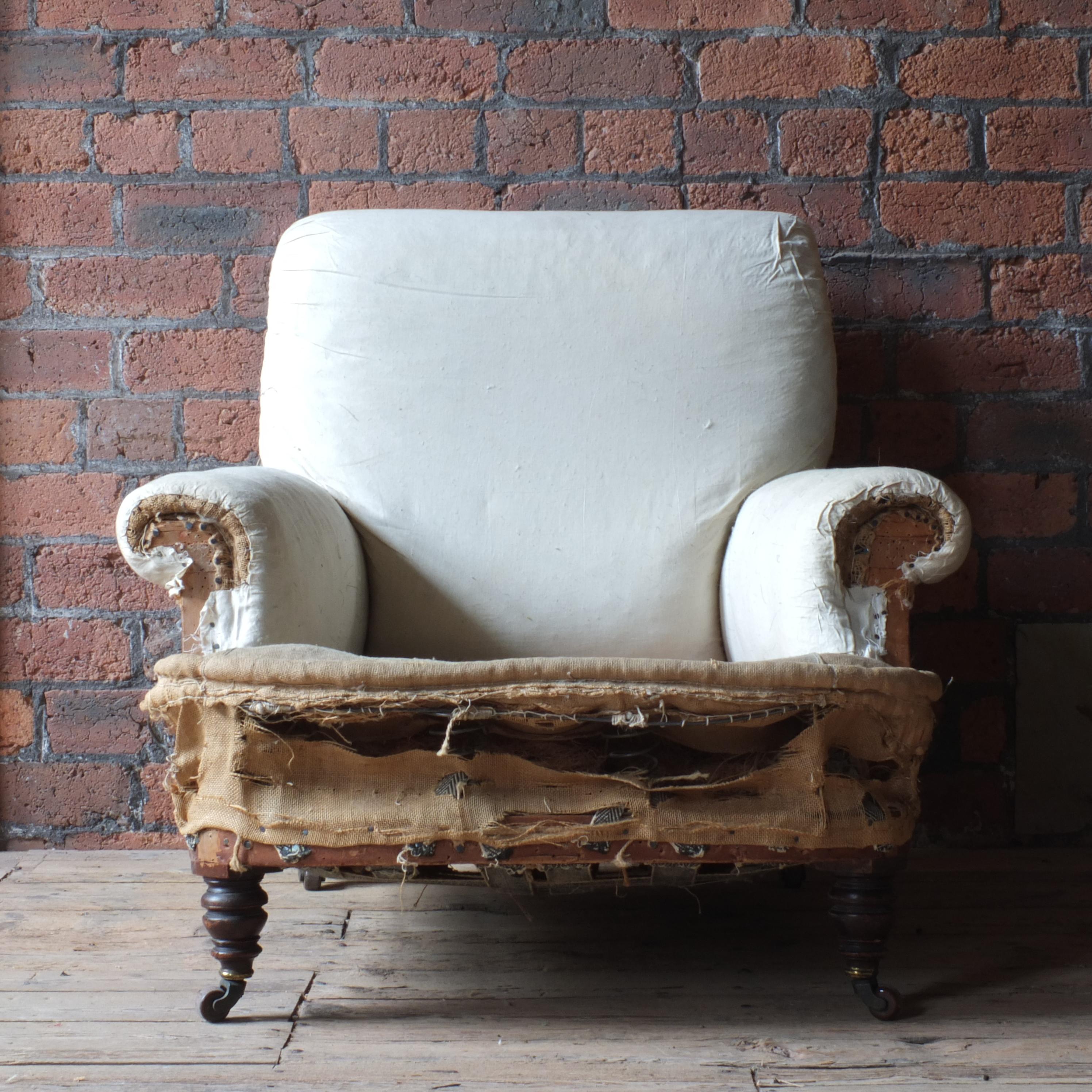 Victorian Antique Jas Shoolbred country house armchair