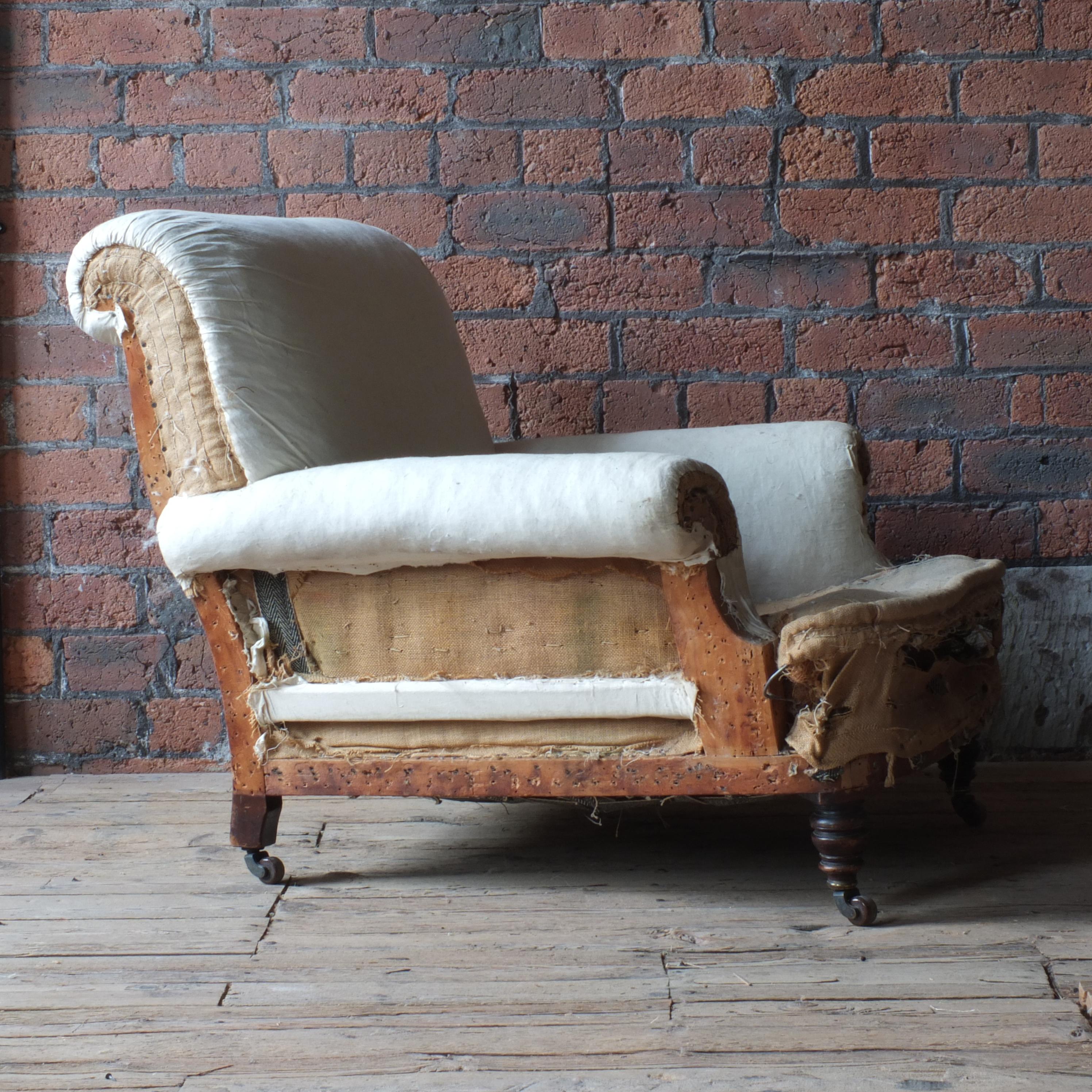 British Antique Jas Shoolbred country house armchair