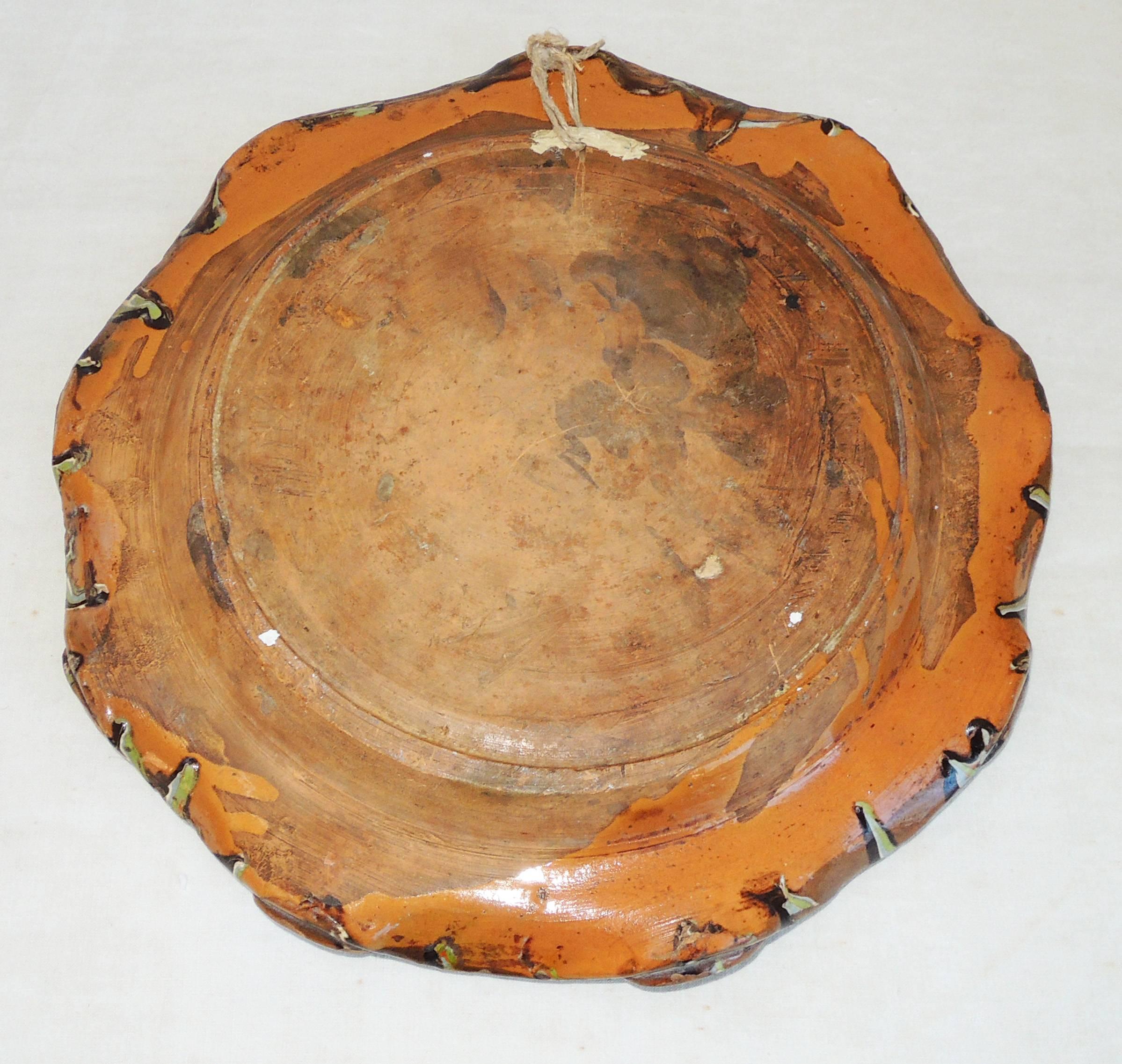 French Provincial Antique Jaspé Plate