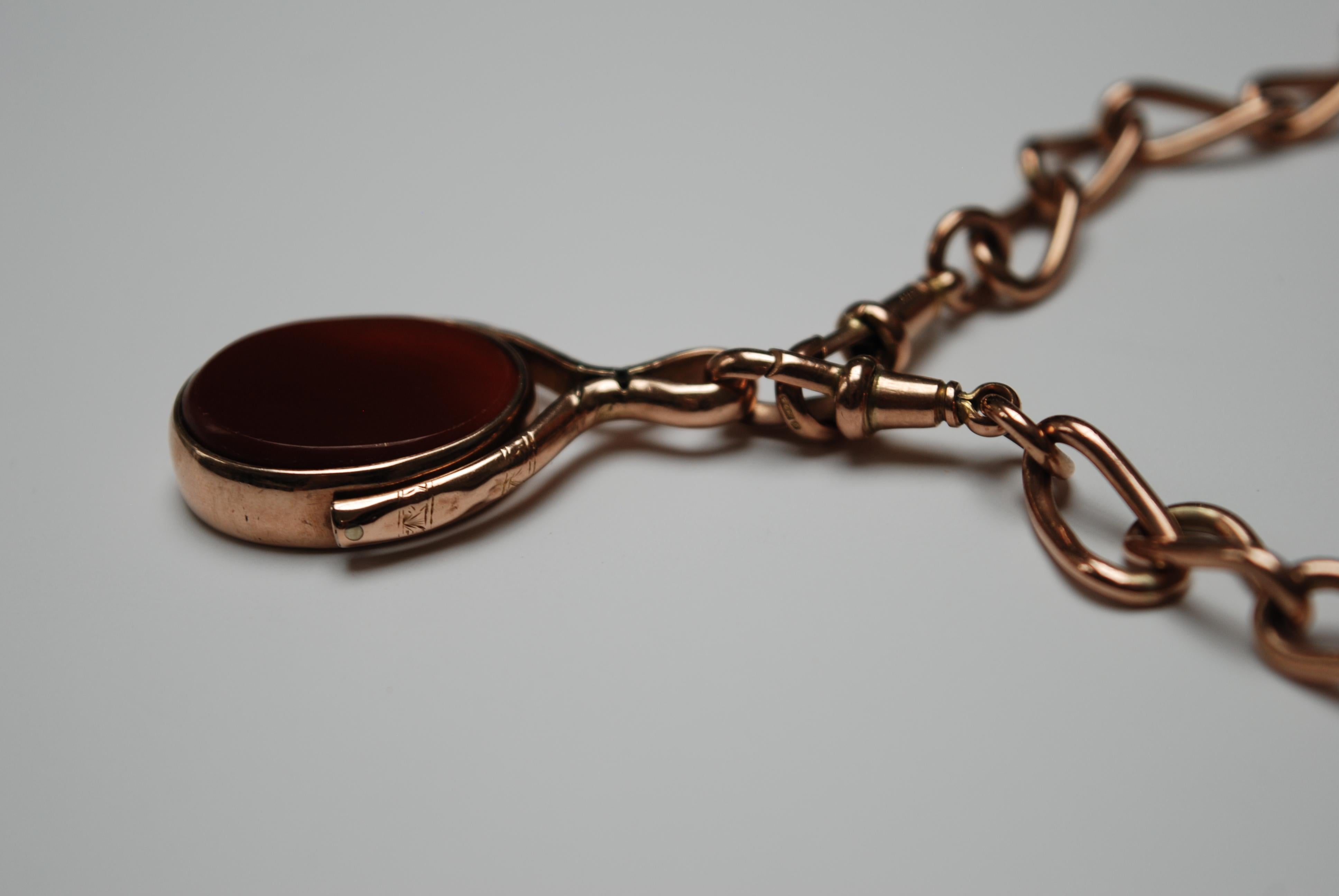 Antique jasper and Bloodstone spinner pendant necklace For Sale 3