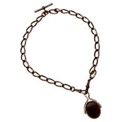 Antique jasper and Bloodstone spinner pendant necklace