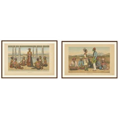 Antique Javanese Costume & Dance Prints – Bedajas and Ronggeng – c.1860