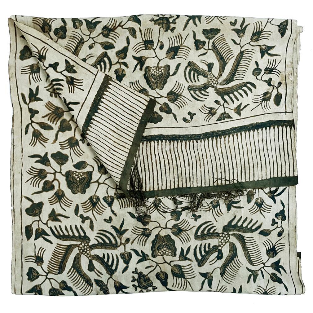 Antique Javanese Silk Batik Slendang For Sale 5