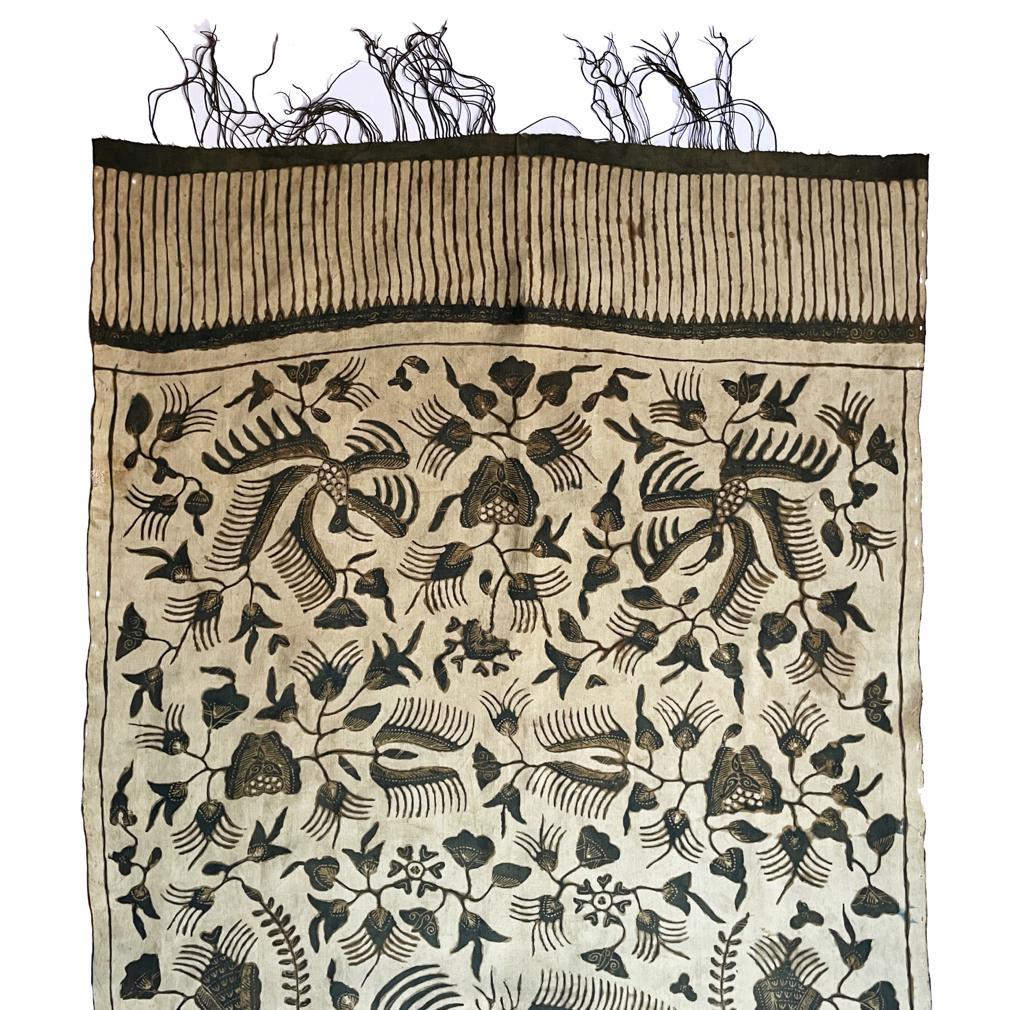 Antique Javanese Silk Batik Slendang For Sale 1