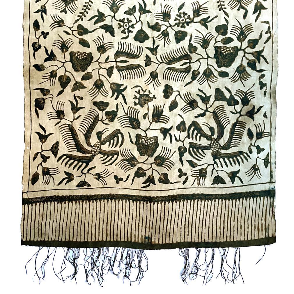 Antique Javanese Silk Batik Slendang For Sale 2