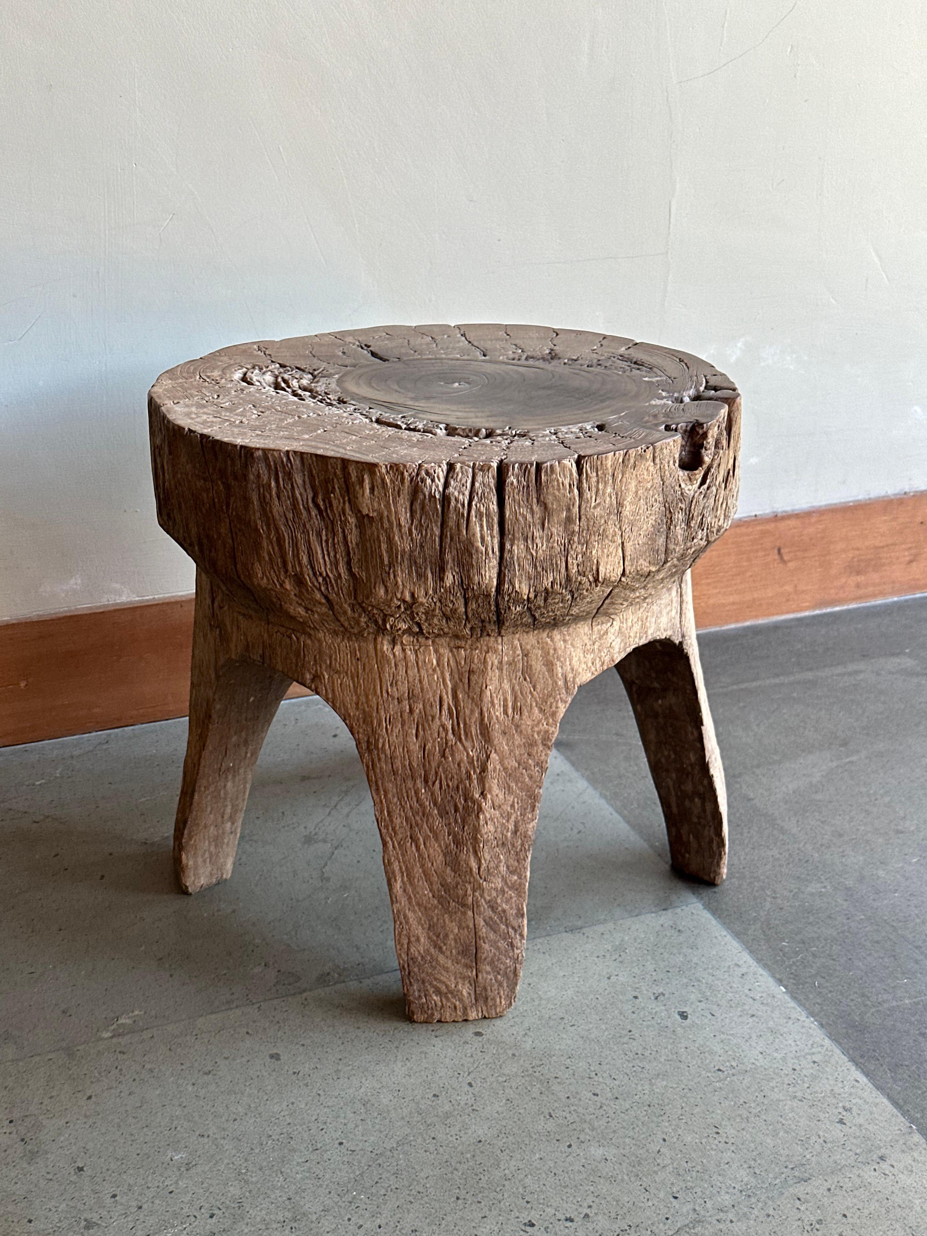 Antique Javanese Teak Wood Stool 3