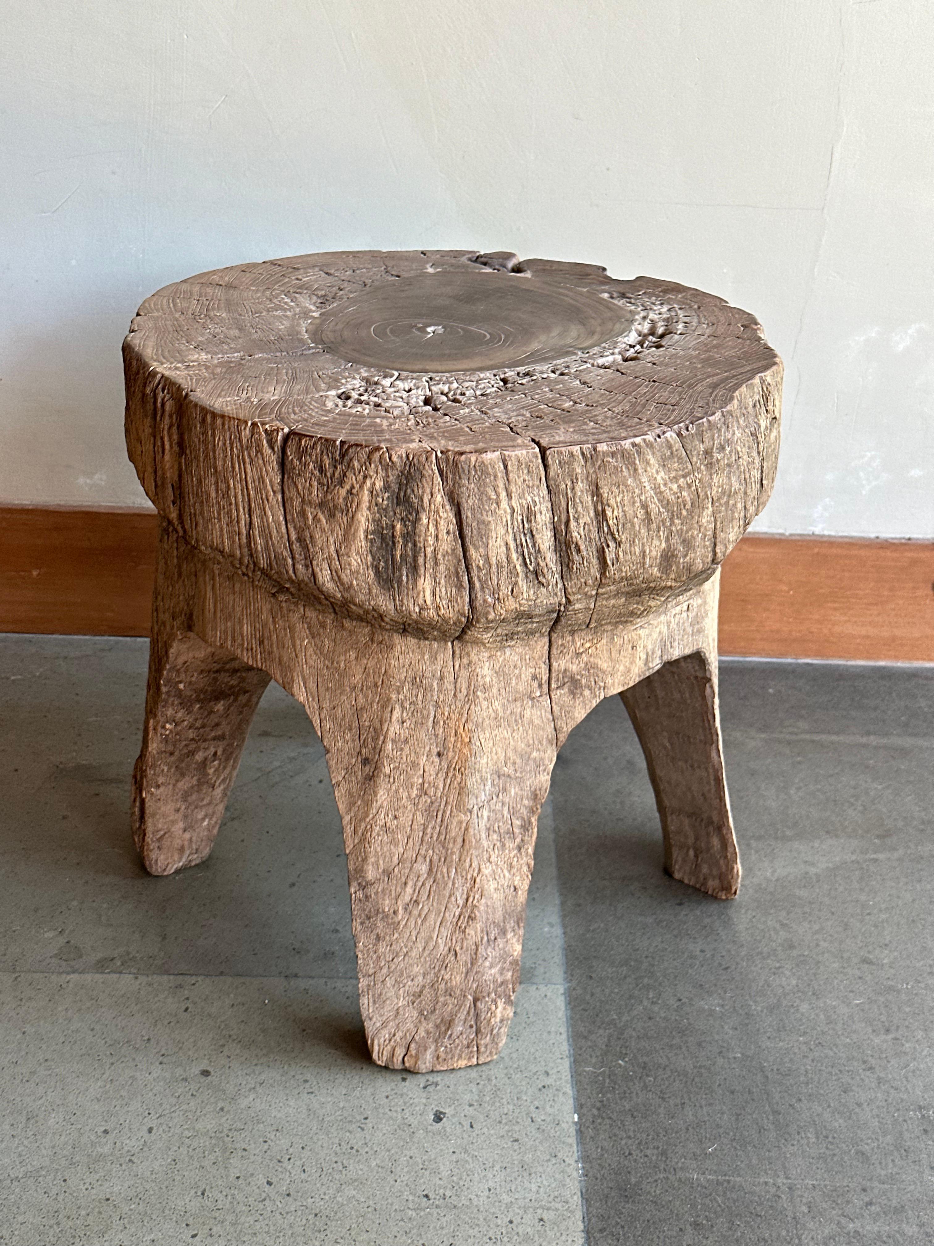 20th Century Antique Javanese Teak Wood Stool