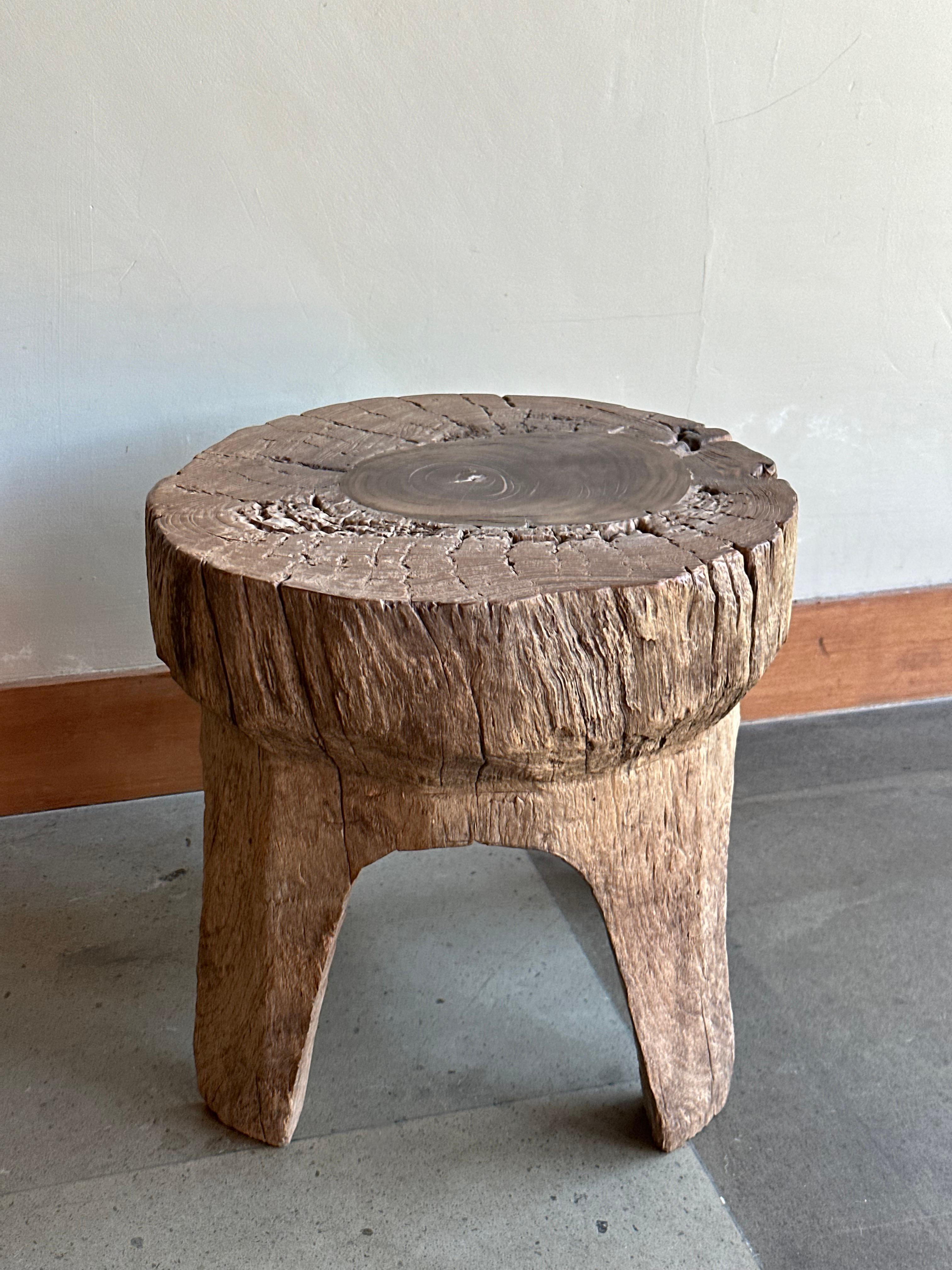 Antique Javanese Teak Wood Stool 2