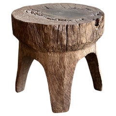 Antique Javanese Teak Wood Stool