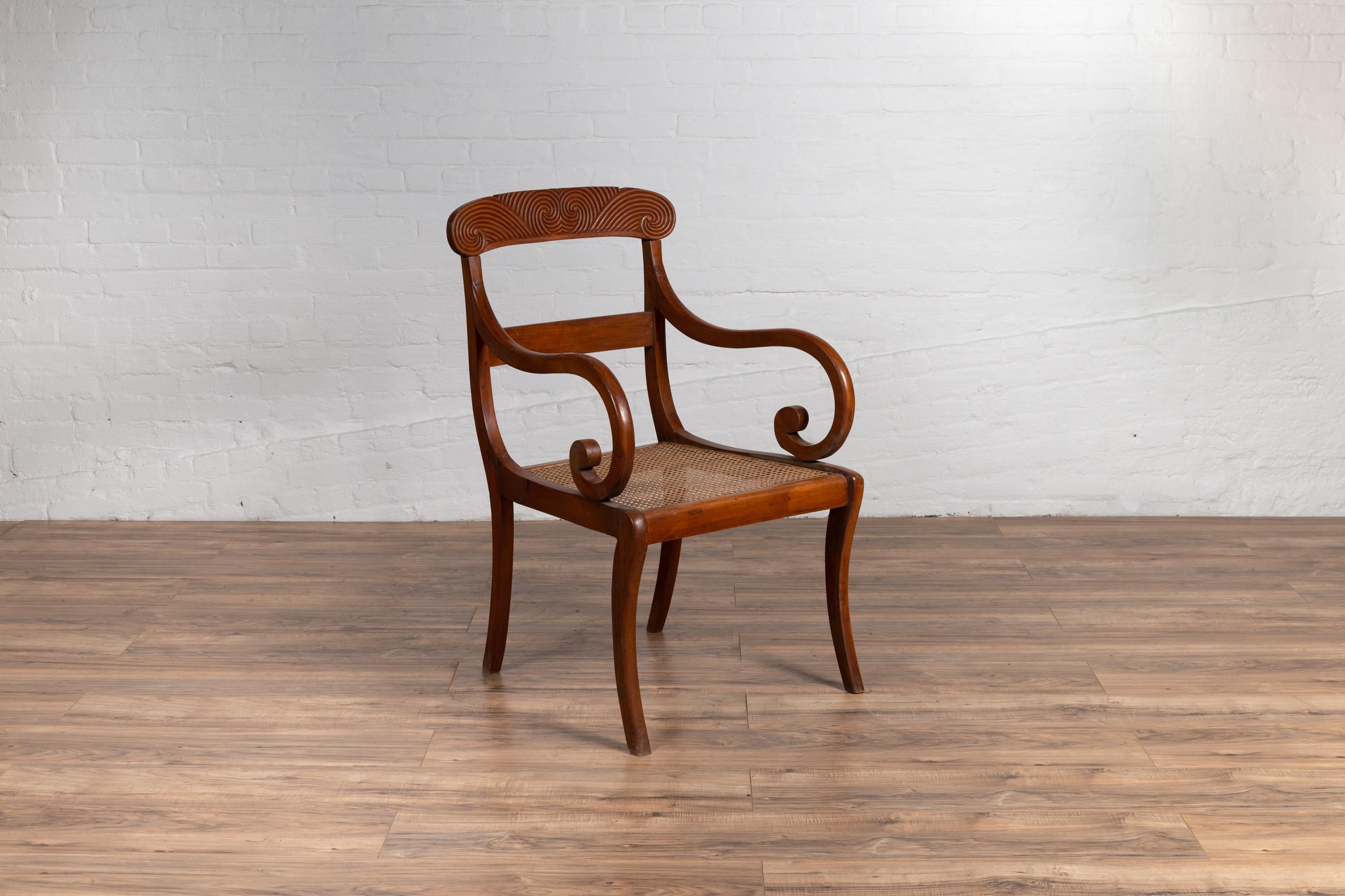 vintage wooden chairs with arms