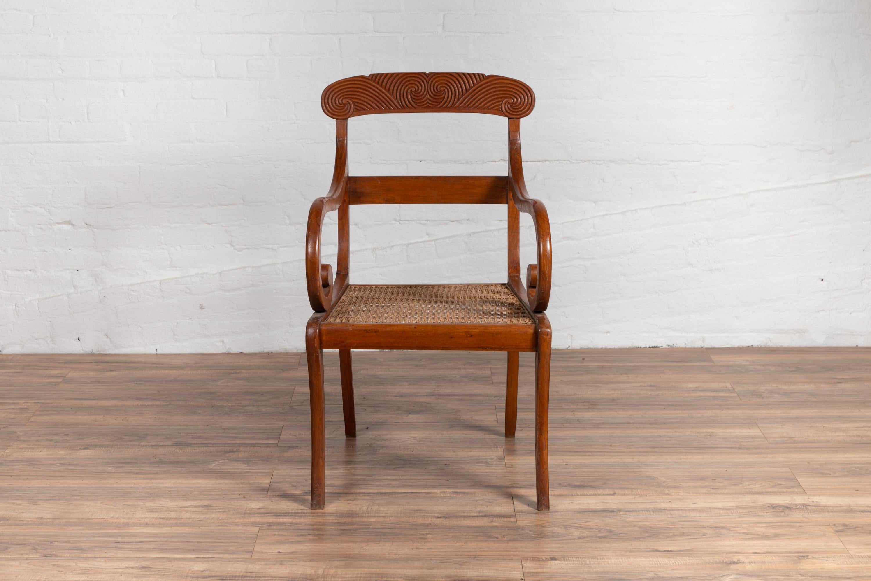 old wooden chairs with arms