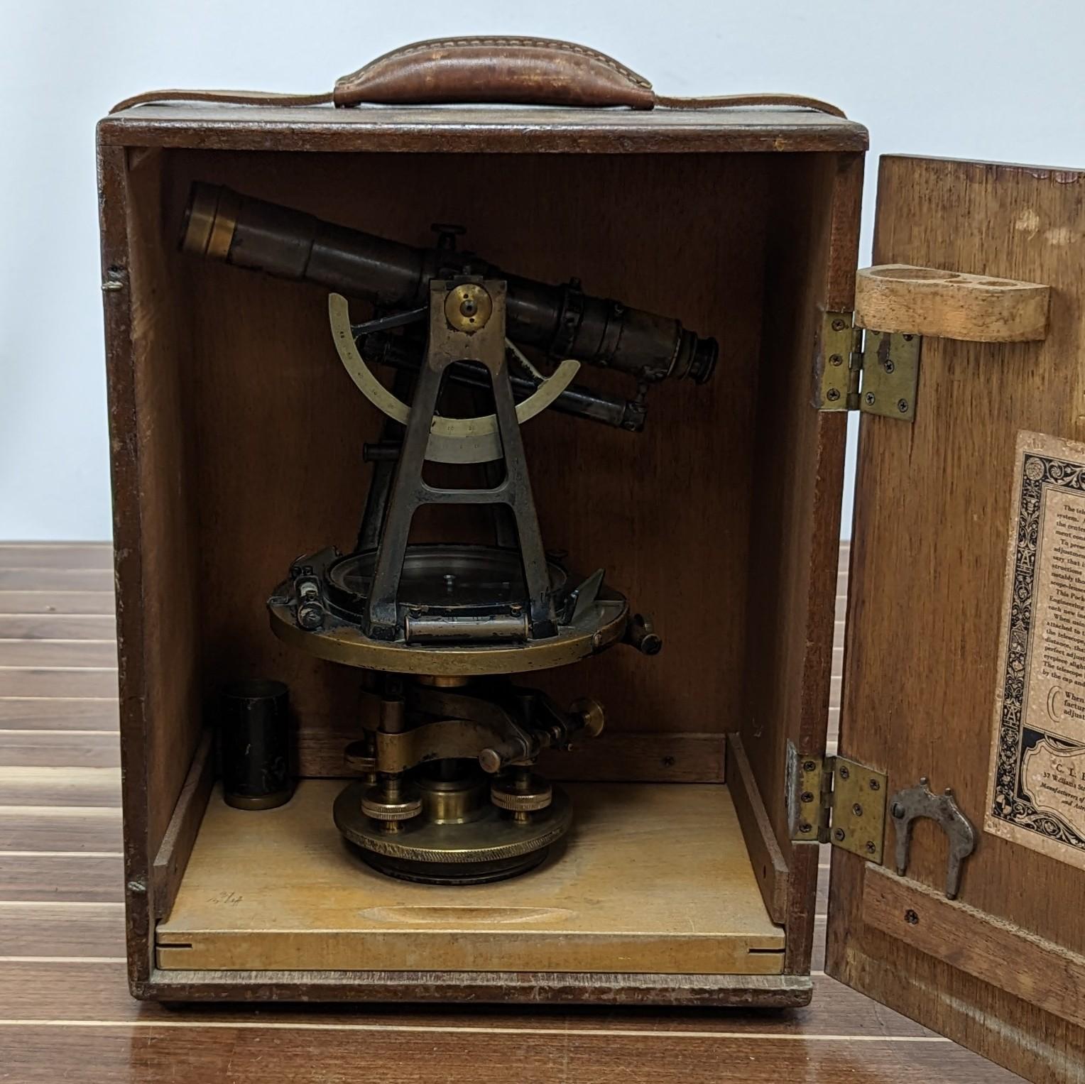 antique surveying compass