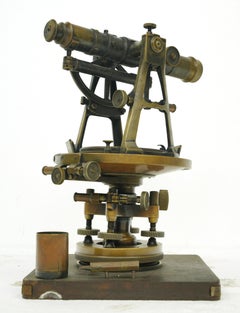 Antique J.C Ulmer Co. Survey Transit & Compass In Original Mahogany Box