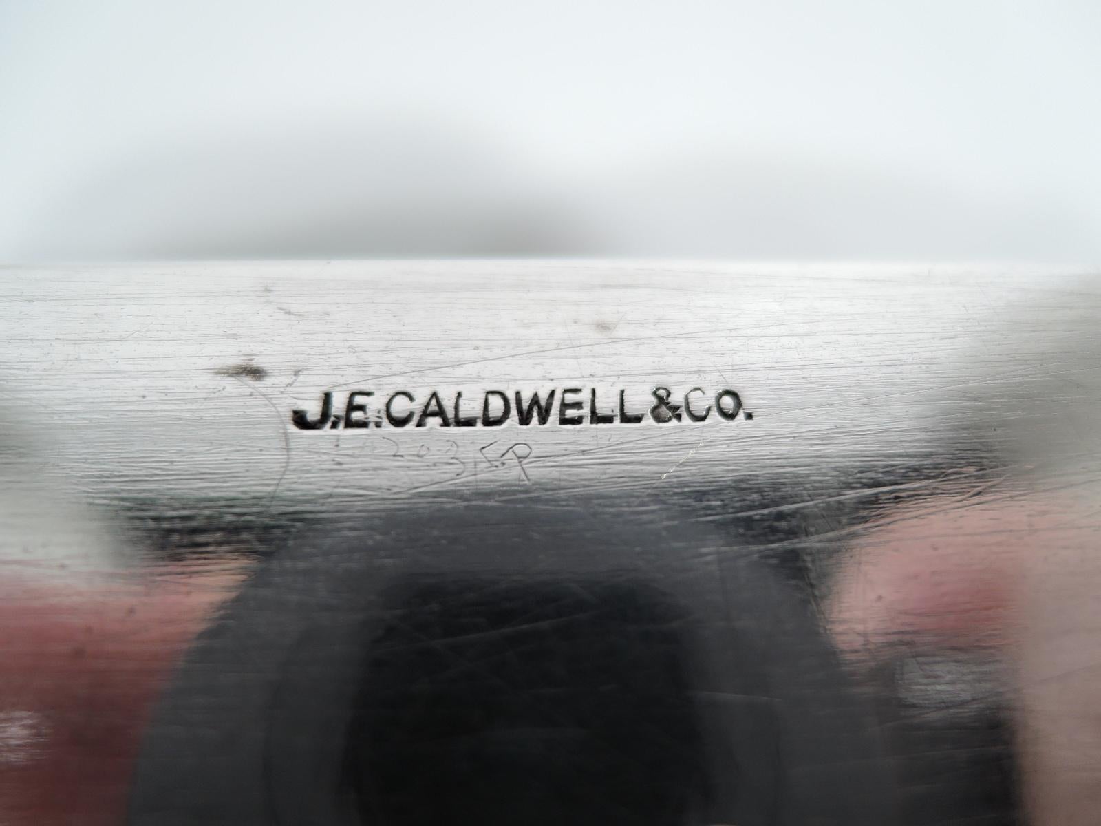 Antique JE Caldwell American Modern Sterling Silver Desk Box In Excellent Condition In New York, NY