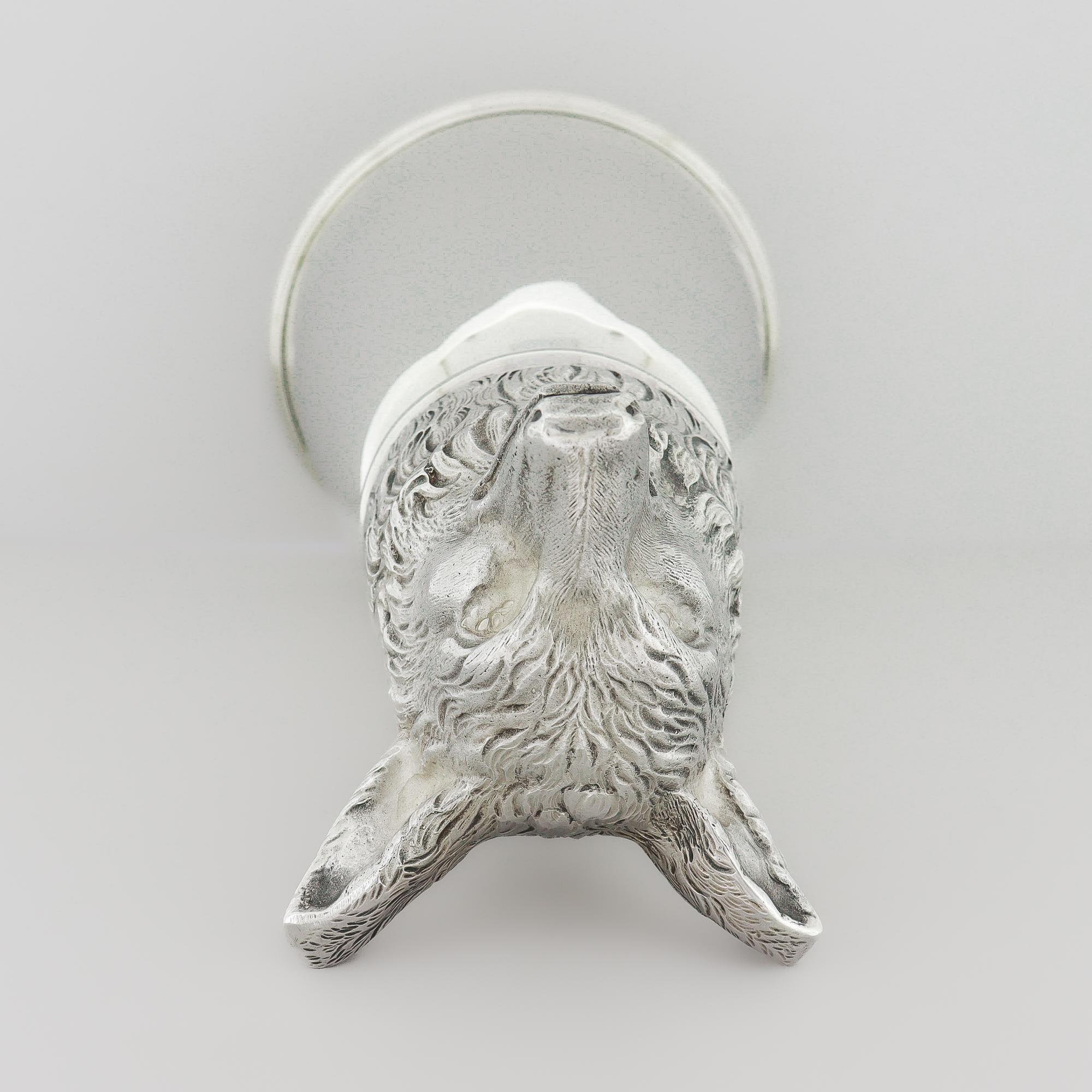 Antico J.E. Coppa Caldwell in argento sterling per la caccia con la testa di volpe in vendita 8