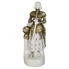 Jarrón de cerámica antiguo Jeanne d'Arc - 1Y105