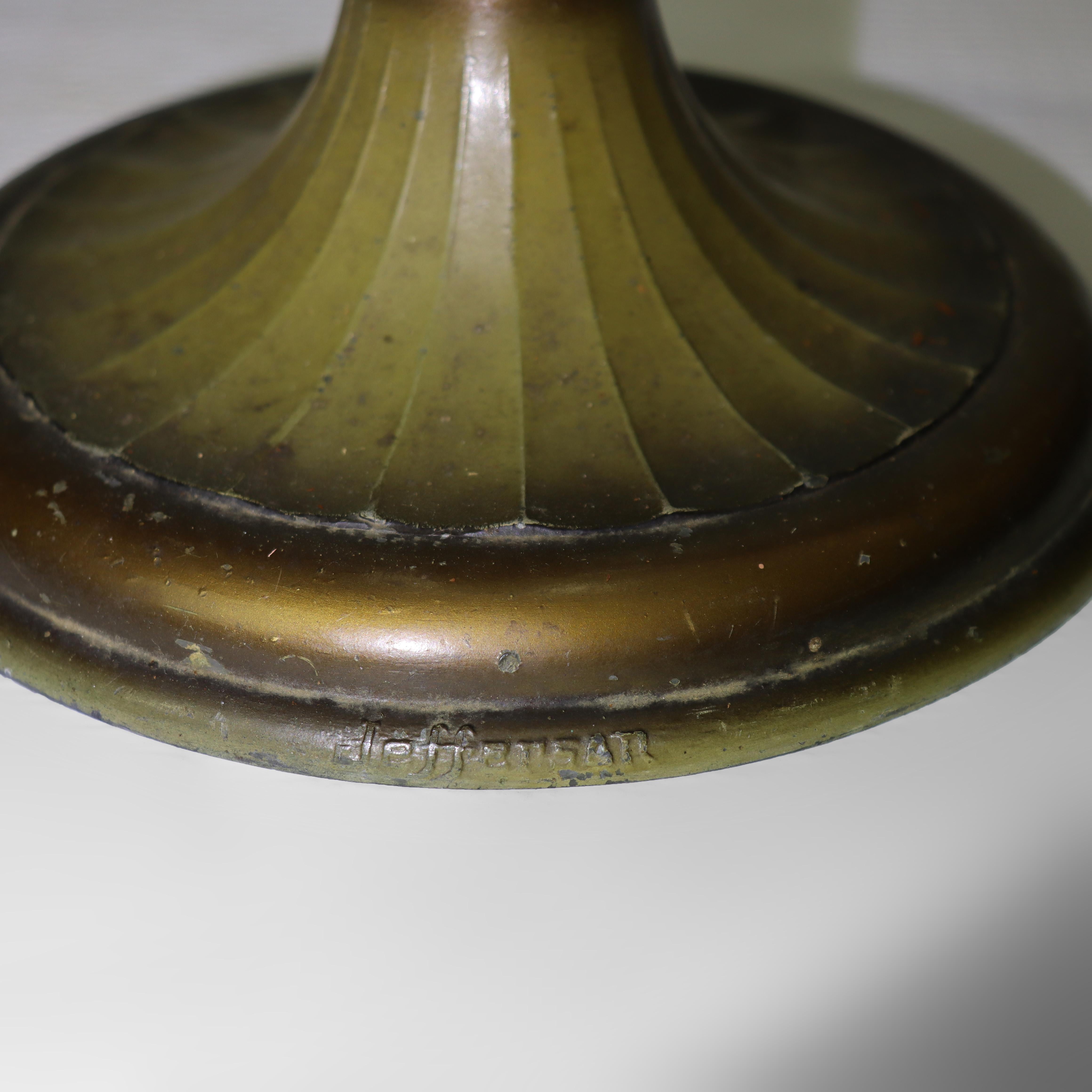 Antique Jefferson attr Reversed Painted Scenic Landscape Table Lamp c1920 For Sale 9