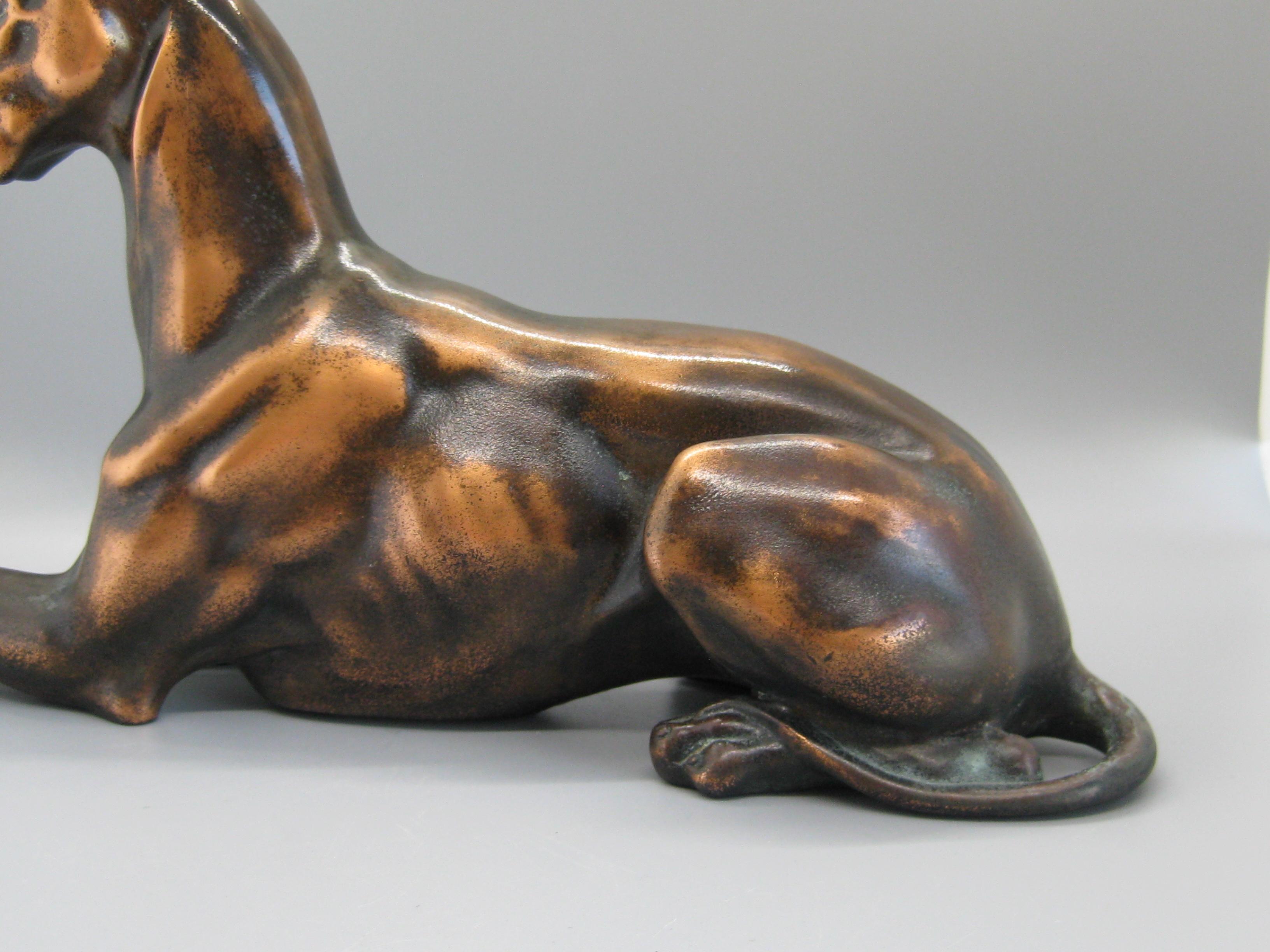 bronze doberman statue