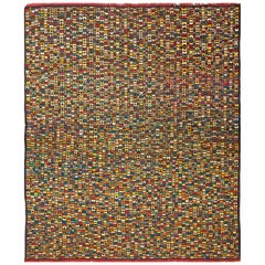 Jerusalem-Teppich des frühen 20. Jahrhunderts im Bauhaus-Stil ( 5'6" x 6'8" - 168 x 203)