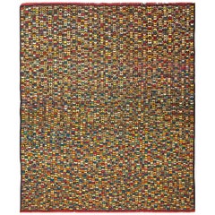 Early 20th Century Jerusalem Carpet in Bauhaus Style ( 5'6" x 6'8" - 168 x 203 )