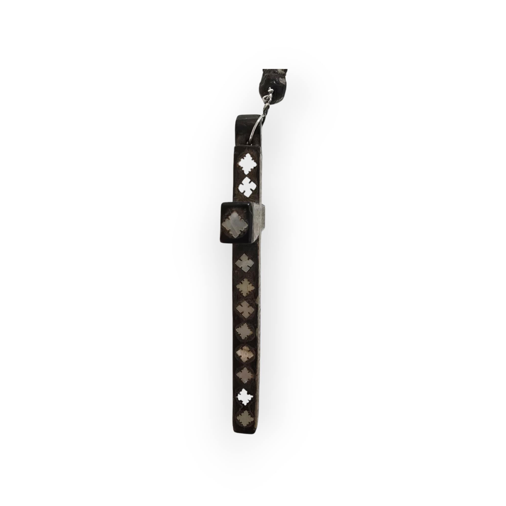 Mid-19th Century Antique Jerusalem Rosary Cross – 19th Century For Sale